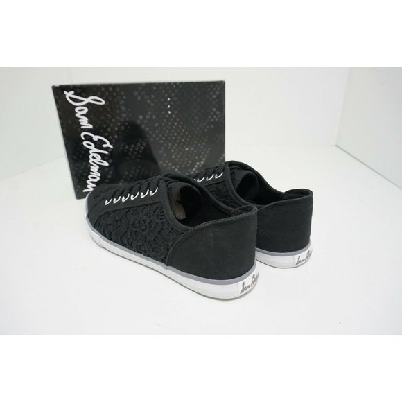 Sam Edelman Haylie Black Lace Suede Women's Lace Up Flats Sneakers US 8 - Picture 8 of 9